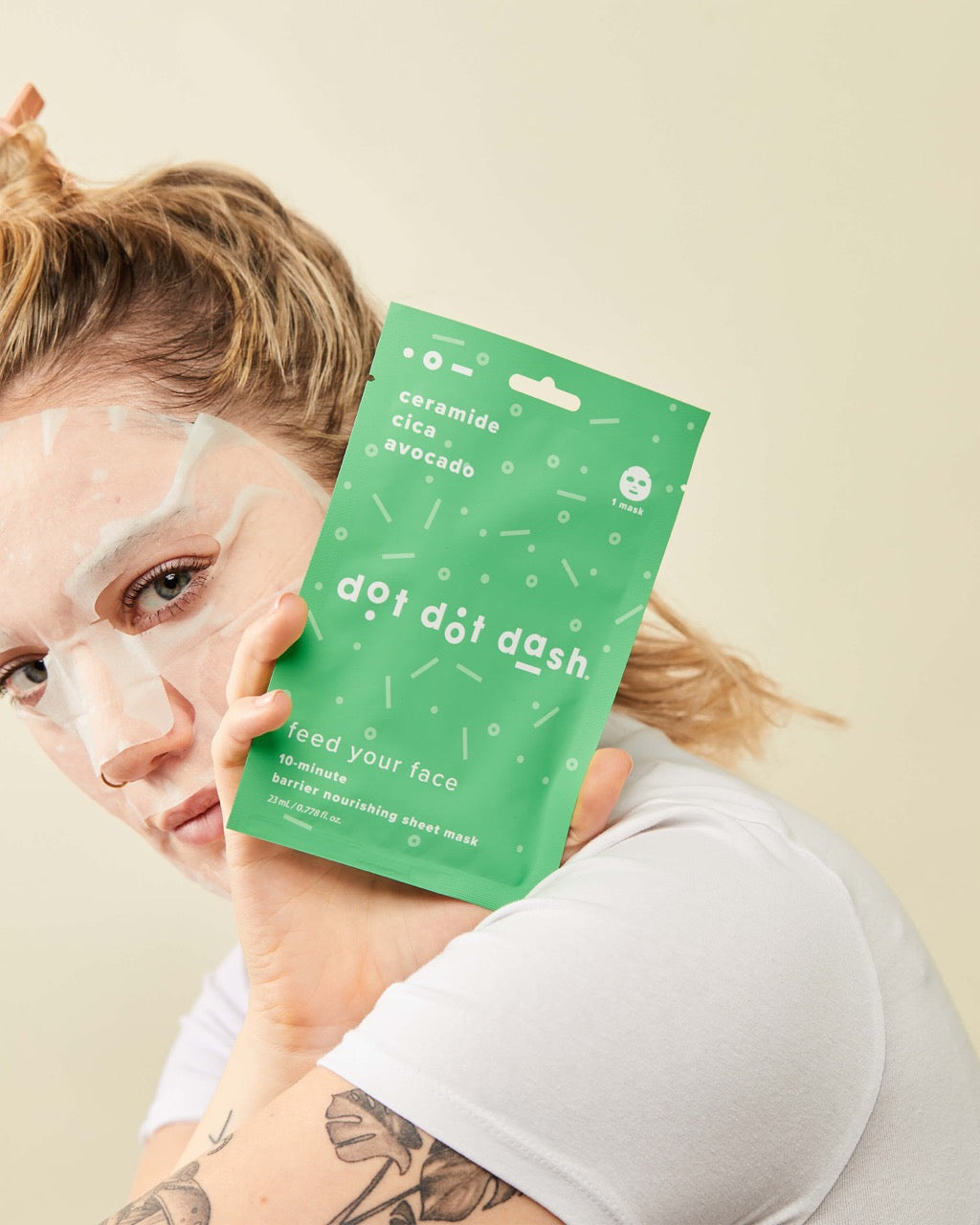 Dot Dot Dash Feed Your Face Mask